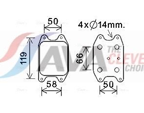 Оливний радіатор двигуна AVA QUALITY COOLING VN3394 - zapix