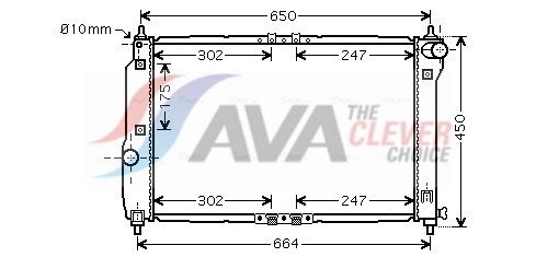 Радіатор охолодження двигуна AVA QUALITY COOLING DWA2067 - zapix