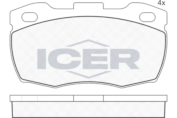 Гальмівні колодки дискові ICER 141089 - zapix