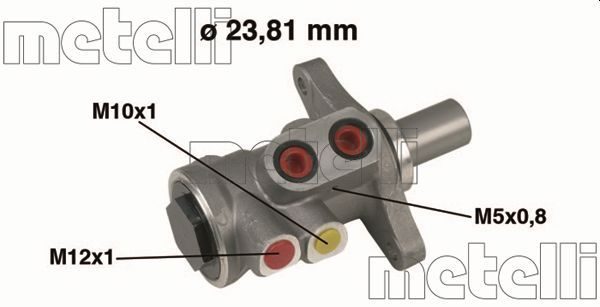 Головний гальмівний циліндр METELLI 050448 - zapix