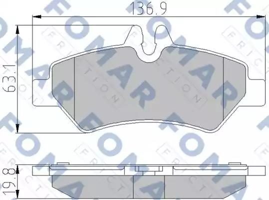 Гальмівні колодки дискові FOMAR FRICTION FO921381 - zapix