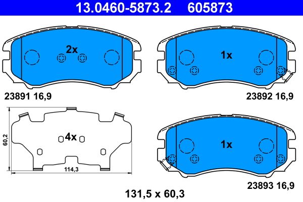 Гальмівні колодки дискові ATE 13046058732 - zapix