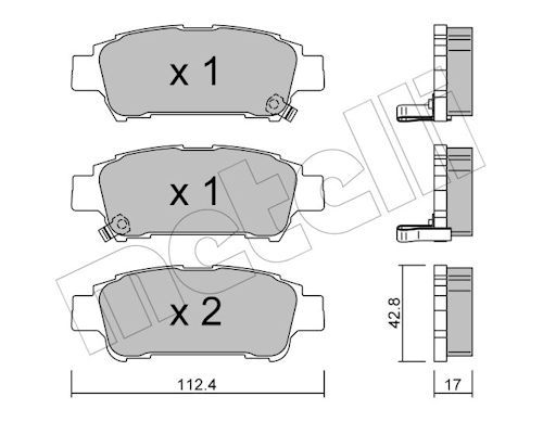 Гальмівні колодки дискові METELLI 2204280 - zapix