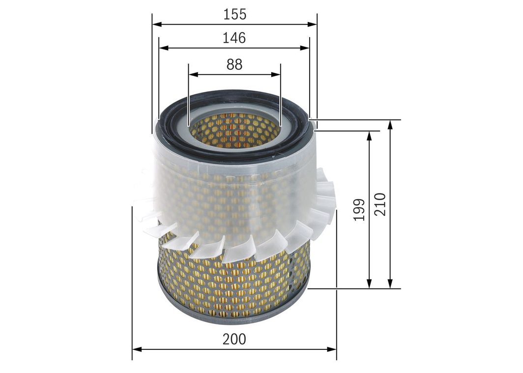 Повітряний фільтр BOSCH 1457433646 - zapix