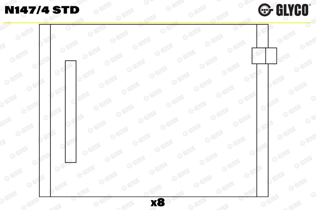 Вкладиші розподільного вала GLYCO N1474STD - zapix