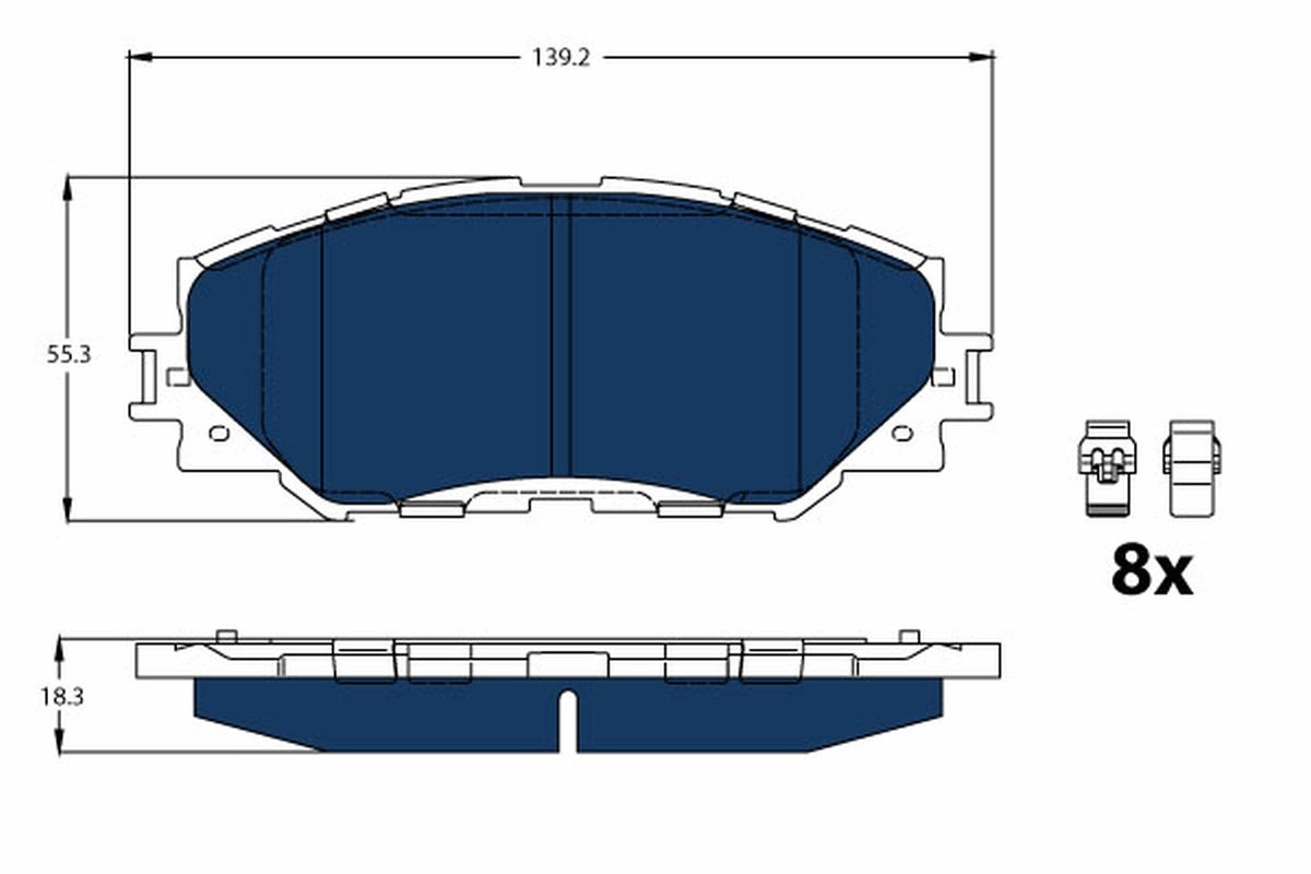 Гальмівні колодки дискові TRW GDB3425BTE - zapix