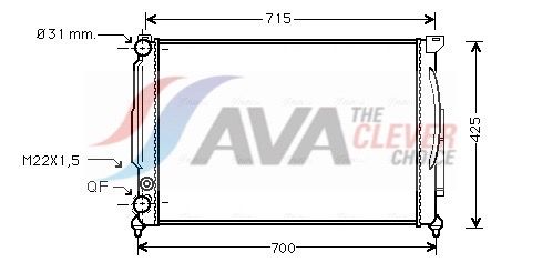 Радіатор охолодження двигуна AVA QUALITY COOLING AIA2105 - zapix