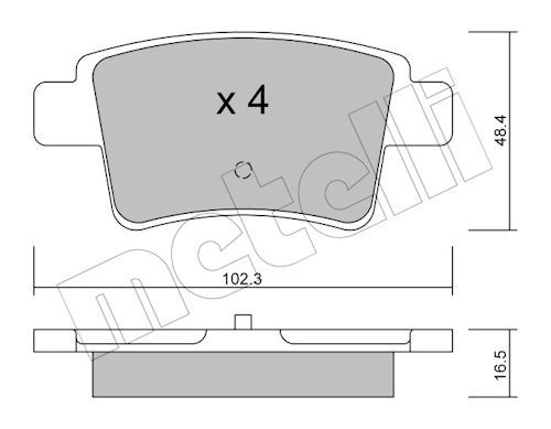 Гальмівні колодки дискові METELLI 2208010 - zapix