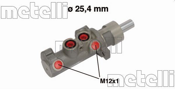 Головний гальмівний циліндр METELLI 050642 - zapix