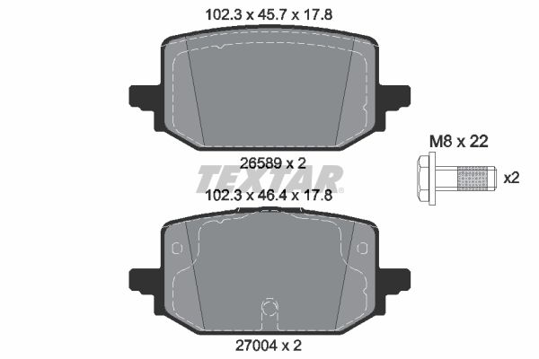 Гальмівні колодки дискові TEXTAR 2658904 - zapix
