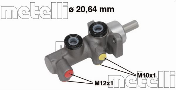 Головний гальмівний циліндр METELLI 050696 - zapix