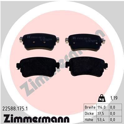 Гальмівні колодки дискові ZIMMERMANN 225881751 - zapix