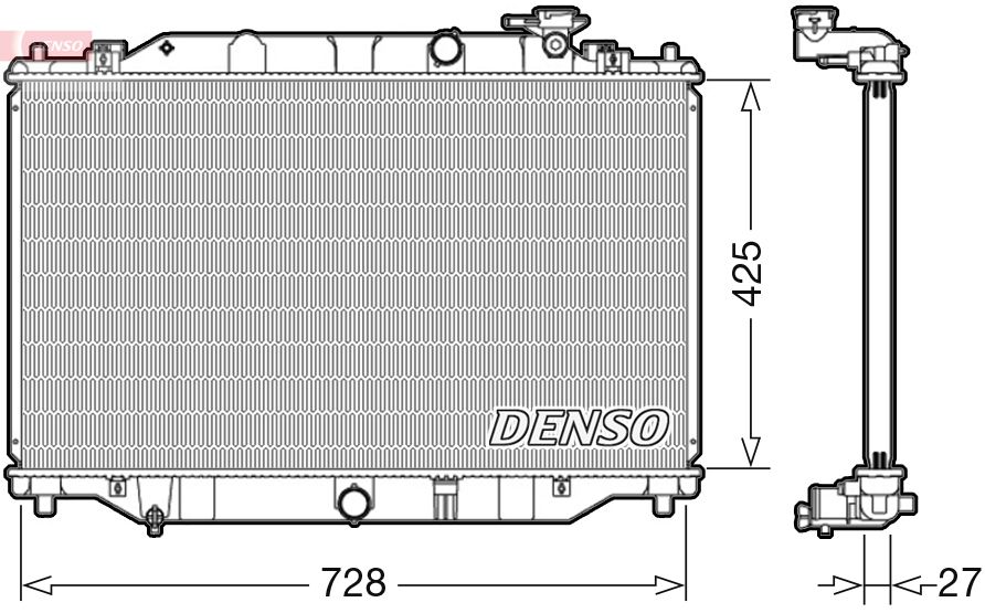 Радіатор охолодження двигуна DENSO DRM44040 - zapix