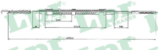 Трос ручного гальма LPR C0304B - zapix