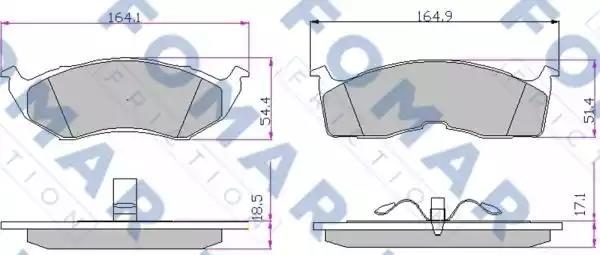 Гальмівні колодки дискові FOMAR FRICTION FO903681 - zapix