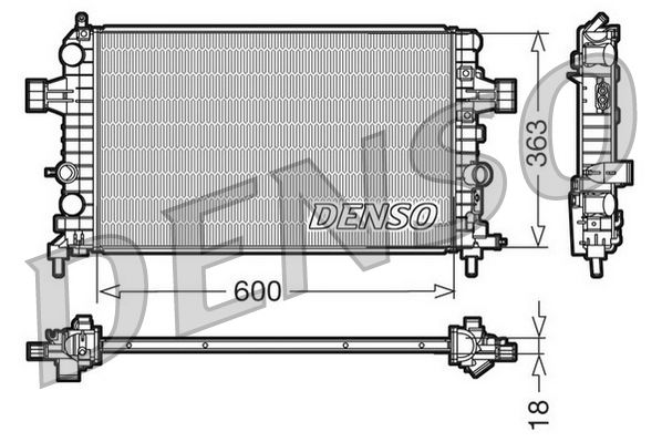 Радіатор охолодження двигуна DENSO DRM20103 - zapix