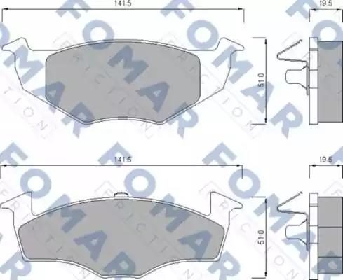 Гальмівні колодки дискові FOMAR FRICTION FO643281 - zapix