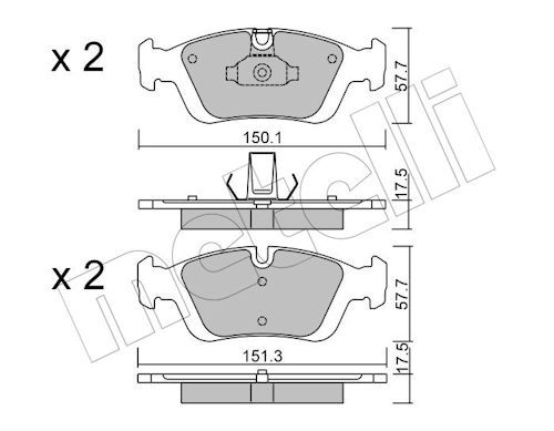 Гальмівні колодки дискові METELLI 2203120 - zapix