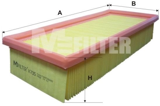 Повітряний фільтр MFILTER K705 - zapix