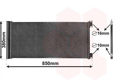 Радіатор кондиціонера VAN WEZEL 43015702