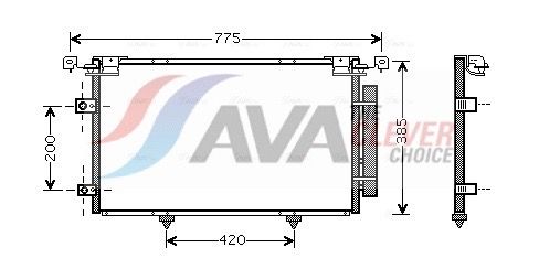 Радіатор кондиціонера AVA QUALITY COOLING TO5319D - zapix