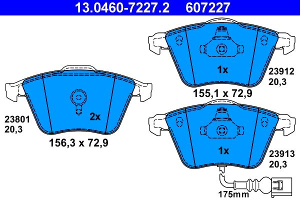 Гальмівні колодки дискові ATE 13046072272 - zapix