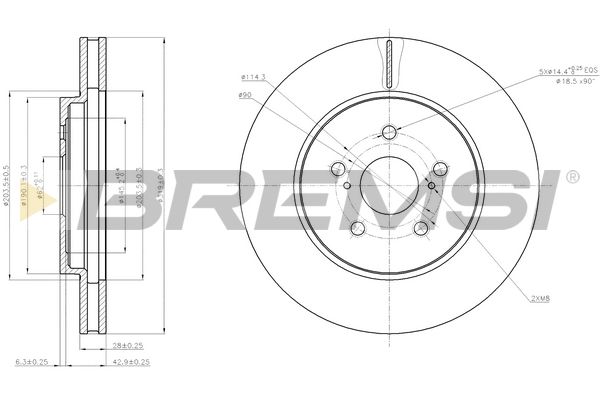 Гальмівний диск BREMSI CD7544V - zapix