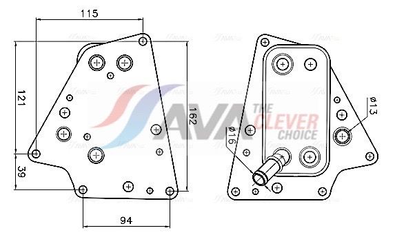 Оливний радіатор двигуна AVA QUALITY COOLING OL3748 - zapix