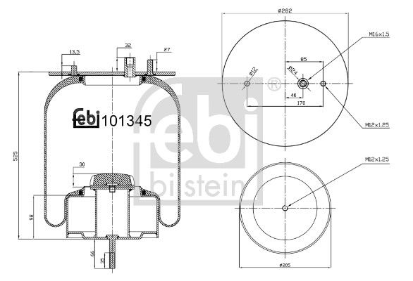 Пневматична підвіска FEBI BILSTEIN 101345 - zapix