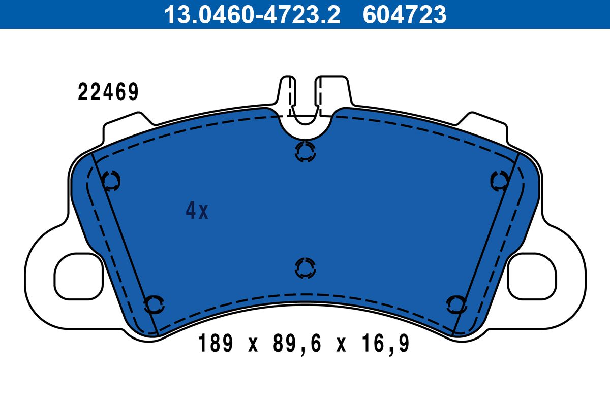 Гальмівні колодки дискові ATE 13046047232 - zapix