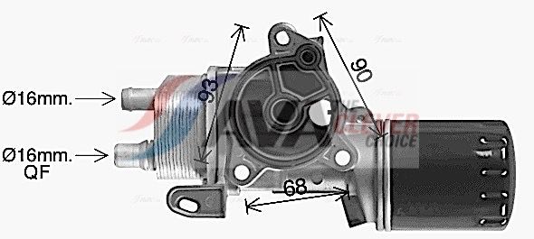 Оливний радіатор двигуна AVA QUALITY COOLING CN3327H - zapix