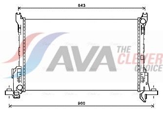 Радіатор охолодження двигуна AVA QUALITY COOLING RT2624 - zapix