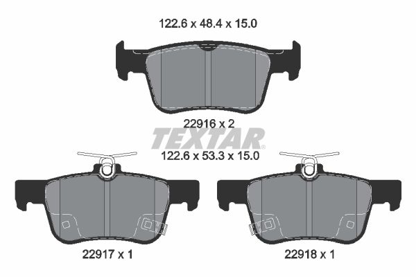 Гальмівні колодки дискові TEXTAR 2291601 - zapix