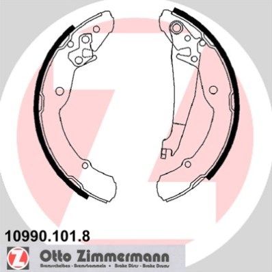 Гальмівні колодки ручника (барабанні) ZIMMERMANN 109901018 - zapix