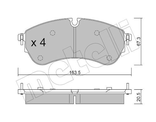 Гальмівні колодки дискові METELLI 2211730 - zapix