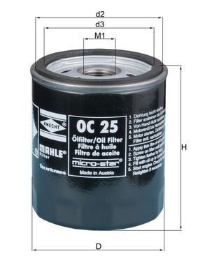 Оливний фільтр MAHLE OC25 - zapix