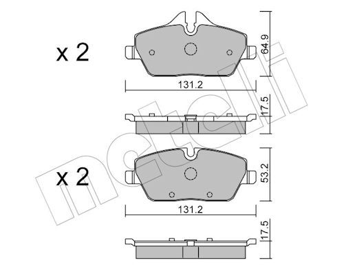 Гальмівні колодки дискові METELLI 2206640 - zapix