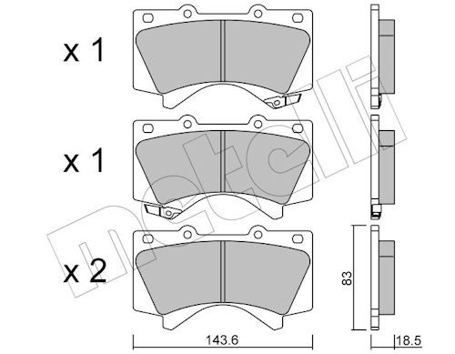 Гальмівні колодки дискові METELLI 2208210 - zapix