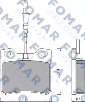 Гальмівні колодки дискові FOMAR FRICTION FO454881 - zapix