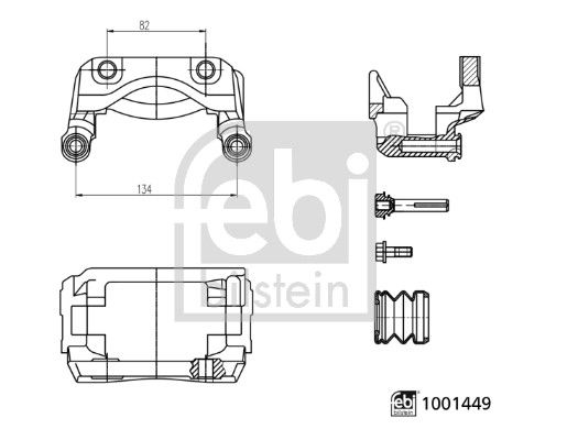 Скоба супорта FEBI BILSTEIN 1001449 - zapix