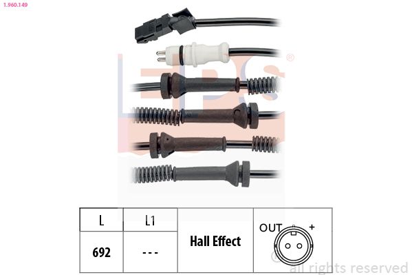 Датчик ABS EPS 1960149 - zapix