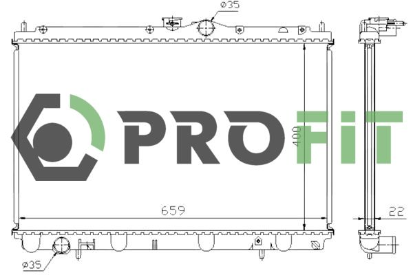 Радіатор охолодження двигуна PROFIT 17400282 - zapix