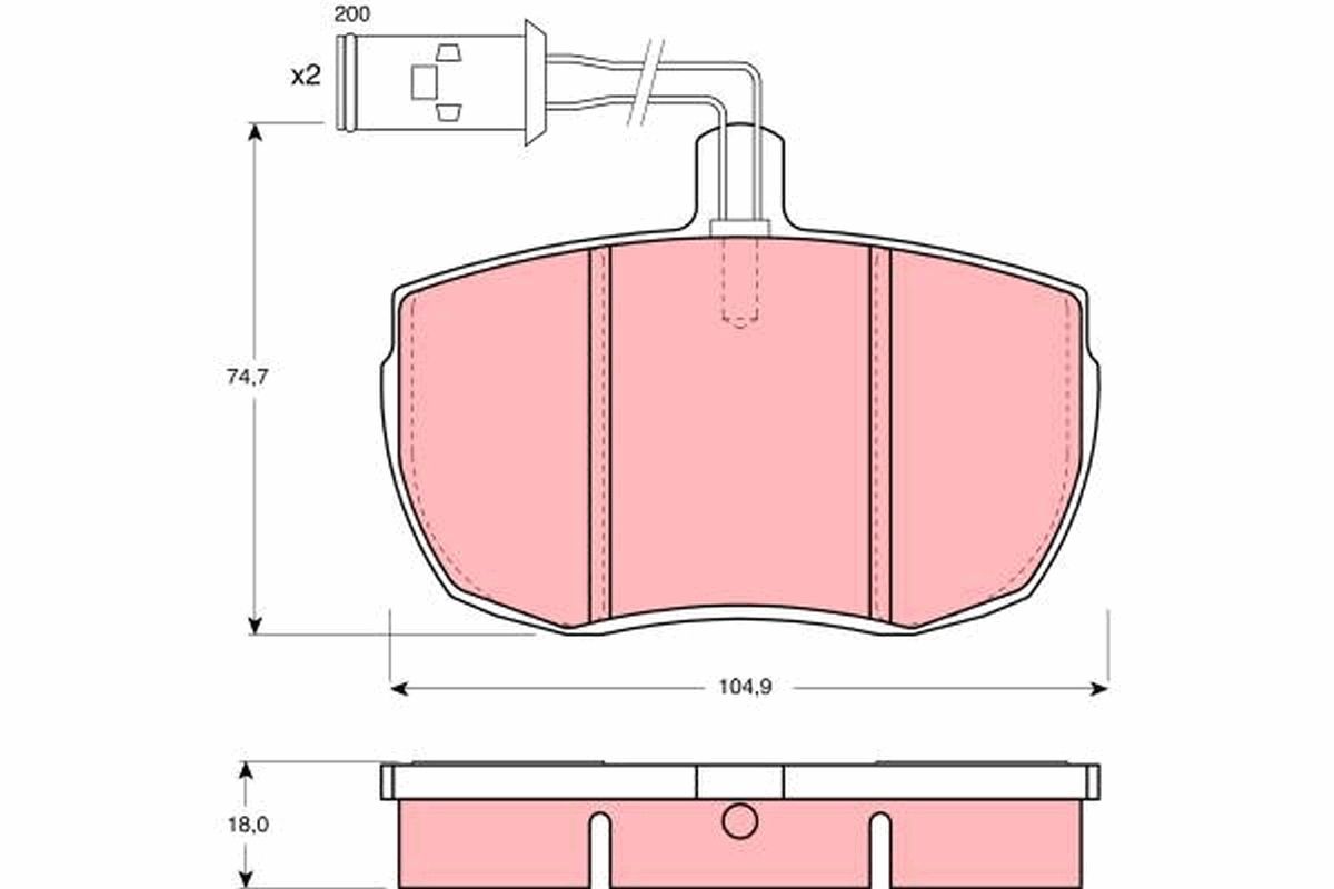 Гальмівні колодки дискові TRW GDB779 - zapix