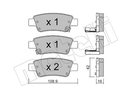 Гальмівні колодки дискові METELLI 2207900 - zapix
