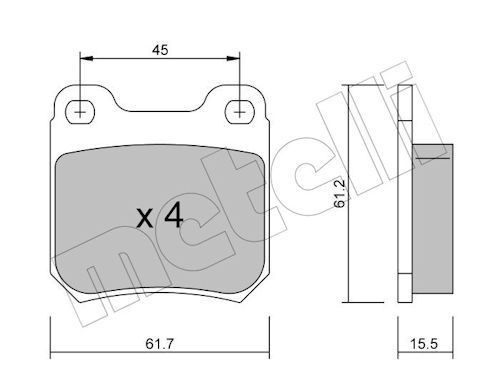 Гальмівні колодки дискові METELLI 2202750 - zapix