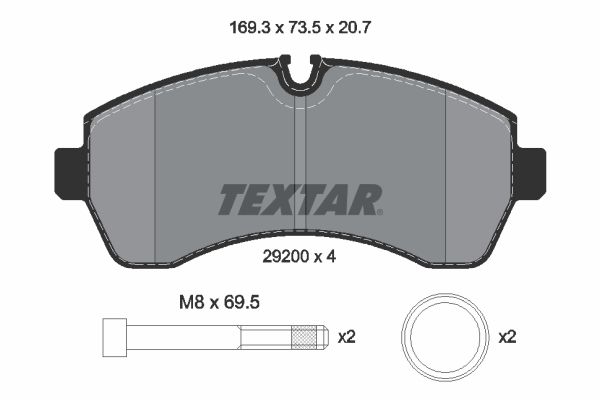 Гальмівні колодки дискові TEXTAR 2920006 - zapix