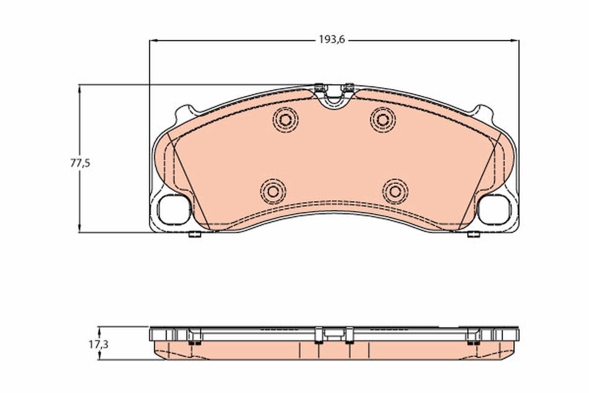 Гальмівні колодки дискові TRW GDB1952 - zapix