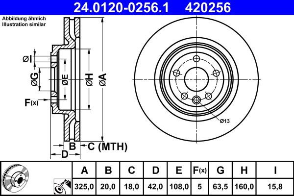Гальмівний диск ATE 24012002561 - zapix