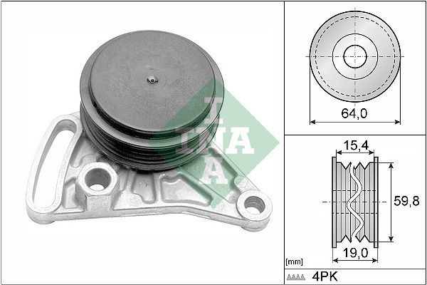 Ролик натяжний ременя приводного SCHAEFFLER INA 531030910 - zapix