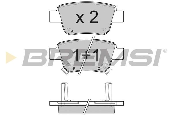 Гальмівні колодки дискові BREMSI BP3112 - zapix
